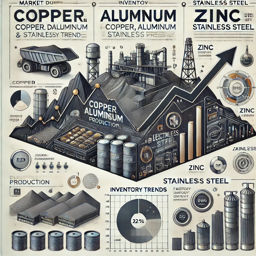 Marktdynamik und Bestandstrends in den Sektoren Kupfer, Aluminium, Zink und Edelstahl: August-Update